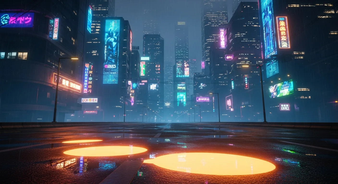 Cyberpunk cityscape